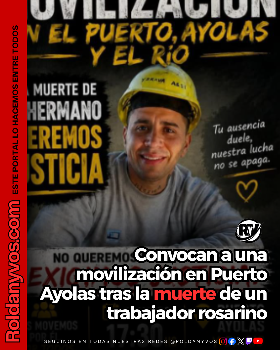 Piden justicia por Lisandro Aguirre tras un trágico accidente laboral en Puerto Ayolas